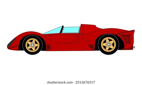 Italian Race Car Vector Rare Classic Legend Speed