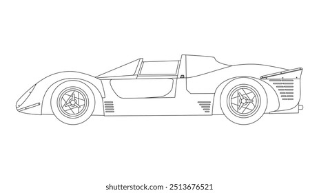 Italian Race Car Vector Rare Classic Legend Speed