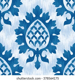 Italian renaissance brocade damask inspired pattern seamless vector background tile
