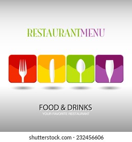 Italian restaurant logo, colorful Restaurant menu