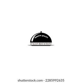 Italian Restaurant Logo with with food lid.vector