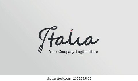 italian restaurant logo, vintage badge