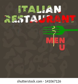 italian restaurant menu, design template, free copy space