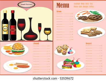 Italian Restaurant Menu. Full design concept