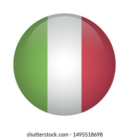 Italian round flag icon - Italy