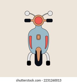 Italian scooter clipart isolated. motorbike cartoon illustration. motorbike icon vector. vintage motorcycle icon. vintage motorcycle cartoon. scooter clipart. scooter vector illustration.