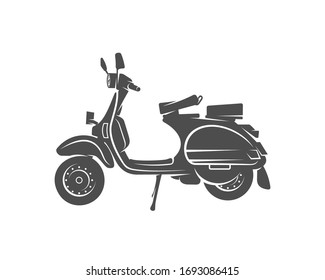 Italian scooter from Italy icon in black style isolated on white background. Italy country symbol stock vector illustration.