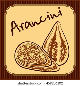 Italian snack - Arancini - vector