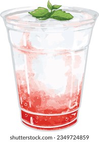 Italian soda is a drink made of club soda and flavored syrup, often served with cream.