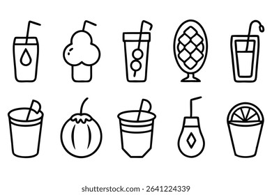 Italian Soda Line Art Detailed Sketch for Digital Artworks (1)