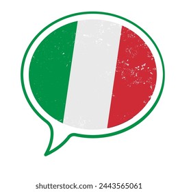 Italian, speaking Italian, translation - vector illustration	