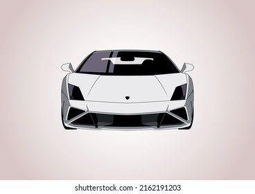 Italian Sports Car, Front View