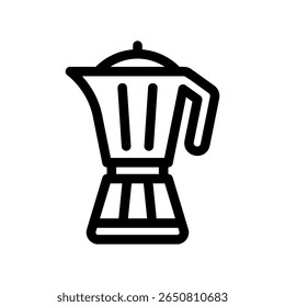 Estilo italiano Espresso Maker mostrado em um contorno minimalista