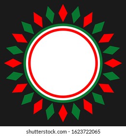 Italian symbols card frame with empty space for your text.	