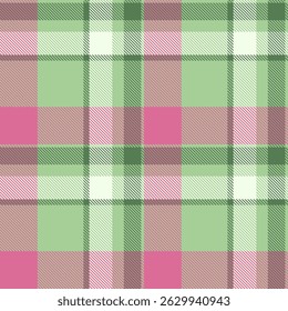 Italian tartan seamless plaid, internet vector texture check. Difficult background textile fabric pattern in light and pale violet red colors palette.