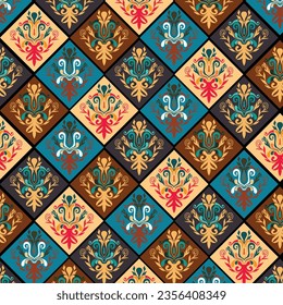 patrón de azulejo italiano, cepas de diseño de patrón real de broque.
