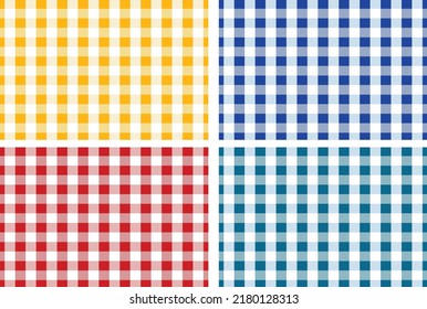 Italian Traditional Checkered Tablecloth Background 