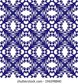 Italian traditional ornament, Mediterranean seamless pattern, tile design, vector illustration