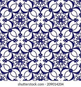 Italian traditional ornament, Mediterranean seamless pattern, geometric background, tile design, vector illustration