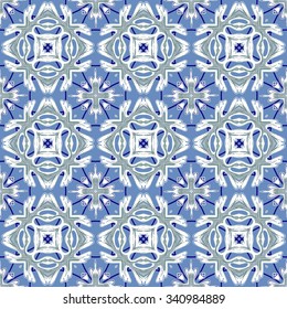 Italian traditional ornament, Mediterranean seamless pattern, tile design, vector illustration