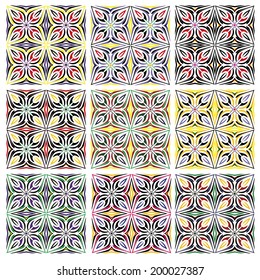 Italian traditional tile pattern. Mediterranean style of Arabian origin, seamless