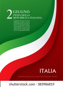 Italian translation of the inscription: Italy. Second of June. Italian Republic Holiday