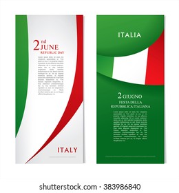 Italian translation of the inscription: Italy. Second of June. Italian Republic Holiday