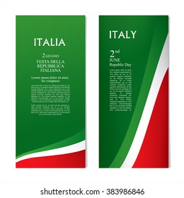 Italian translation of the inscription: Italy. Second of June. Italian Republic Holiday