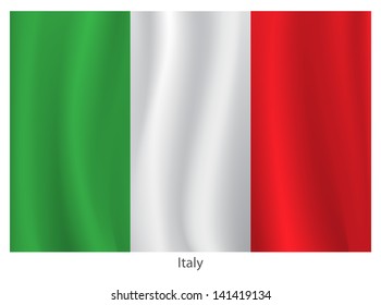 Italian vector flag