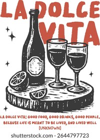Italiano Vintage Café Life Poster Design