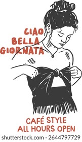Italiano Vintage Café Life Poster Design