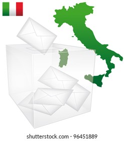 Italian vote. Vector Civism  illustration.