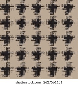 Italian watercolor Primal Geometry lines seamless pattern. neutral earth tones vector texture with thin diagonal stripes,  squares lines, chevron, zigzag. abstract graphic background. luxury linear 