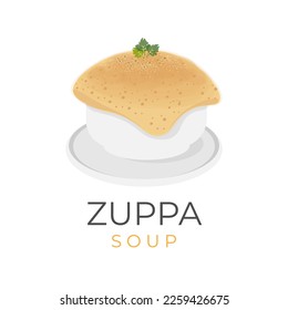 Italian Zuppa Soup Or zuppa toscana Vector Illustration Logo