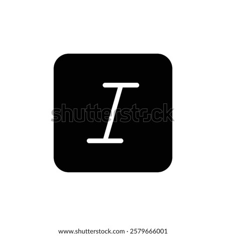 Italic button icon web design in vector