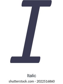 Italic or Editing Tools Icon Concept