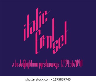 Italic font set