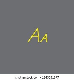 Italic font vector icon
