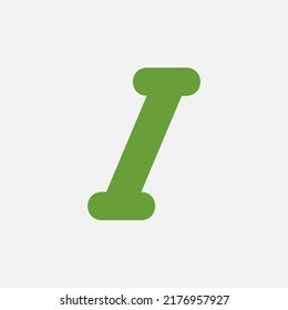 Italic icon in flat style about text editor, use for website mobile app presentation