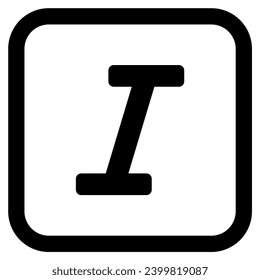 italic icon vector illustration asset element