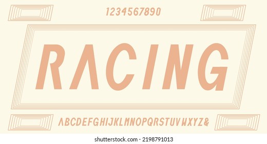 Italic letters and numbers alphabet vector