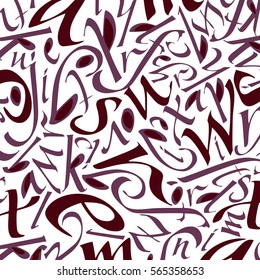 italic letters pattern in wine color