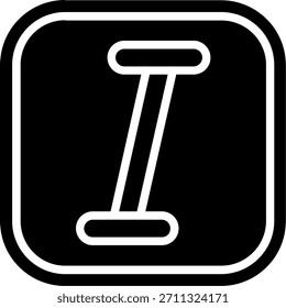 Diseño de ícono de Vector de línea itálica