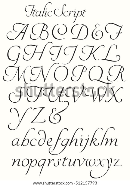 斜体のアルファベットの大文字と小文字 タイトルのドロップキャップなどに使用する装飾文字 のベクター画像素材 ロイヤリティフリー