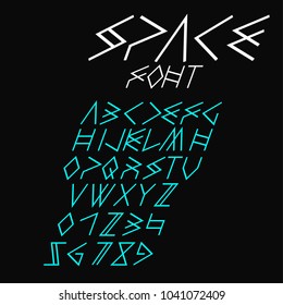 Italic space font	