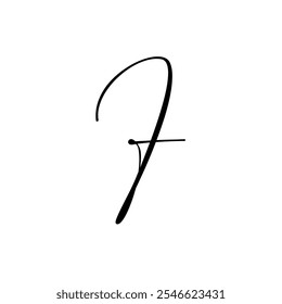 A italic and stylized capital letter F.