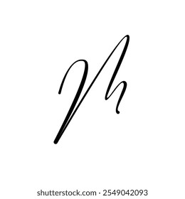 A italic and stylized capital letter M.