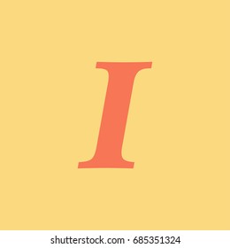 italic text flat icon