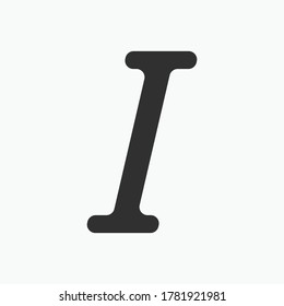 Italic text icon - vector illustration . font, format, typography, letter, icons .