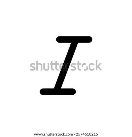 Italic text icon Vector. illustration design